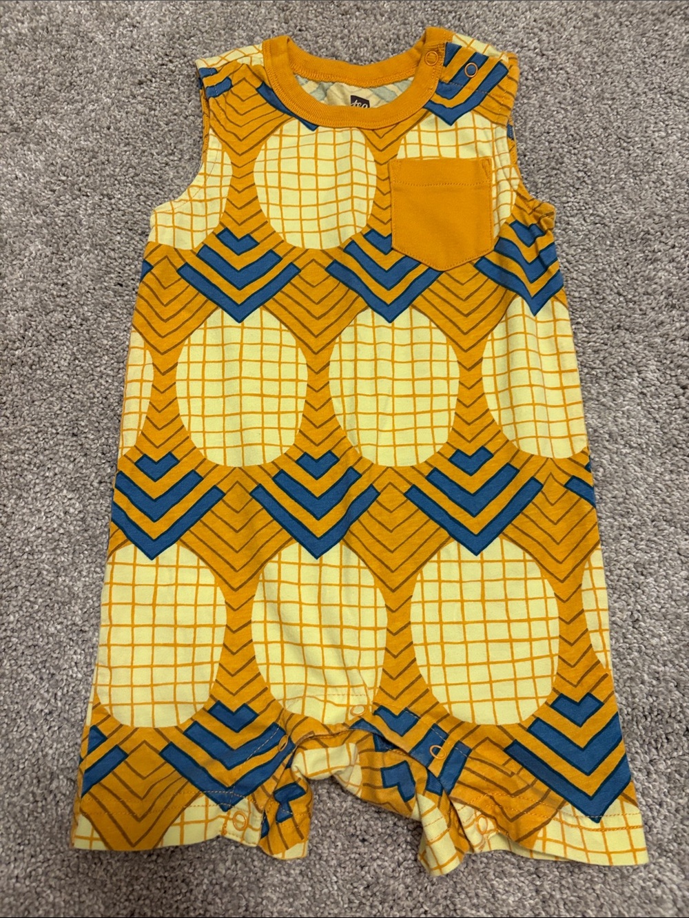 Tea Collection Geometric pineapple Baby Romper 18-24 months